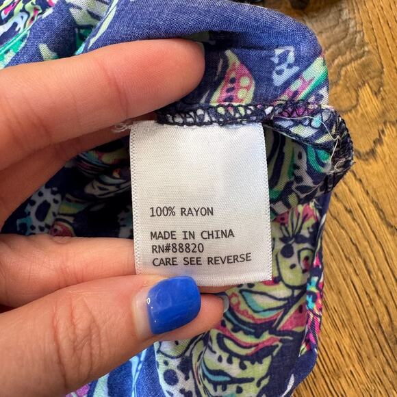 St. Tropez West Floral Tie Front Blouse and Navy Sunny Leigh Palazzo Pants XL - Picture 12 of 13